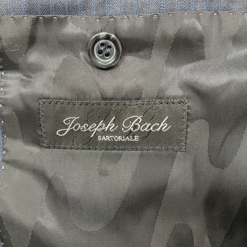 Joseph Bach Sartoriale Abito Verona Gray Pinstripe Wool Blazer 52R‎ Italy